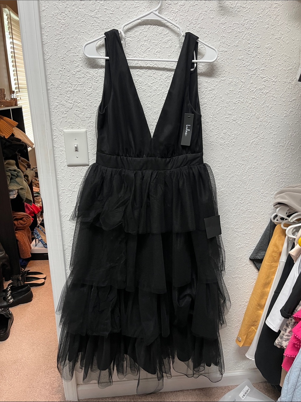Lulu's Black Tiered Tulle Party Dress